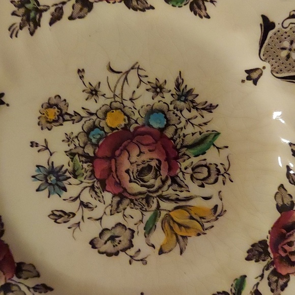 3 Pc Vintage Myott Bouquet Staffordshire Side Bread & Butter Plates - Picture 8 of 12